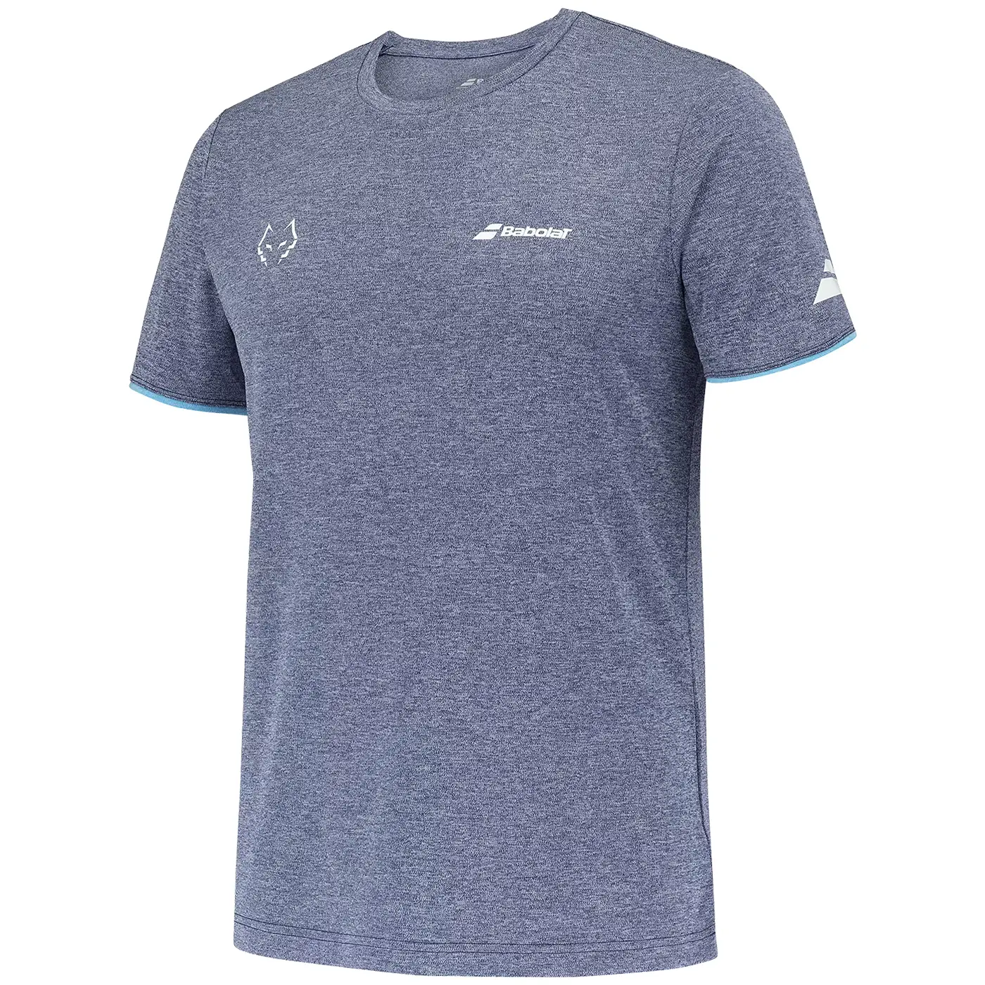 Camiseta Babolat Crew Nick Azul - Juan Lebrón - Image 2